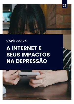 Página interna do ebook: a internet e seus impactos na depressão